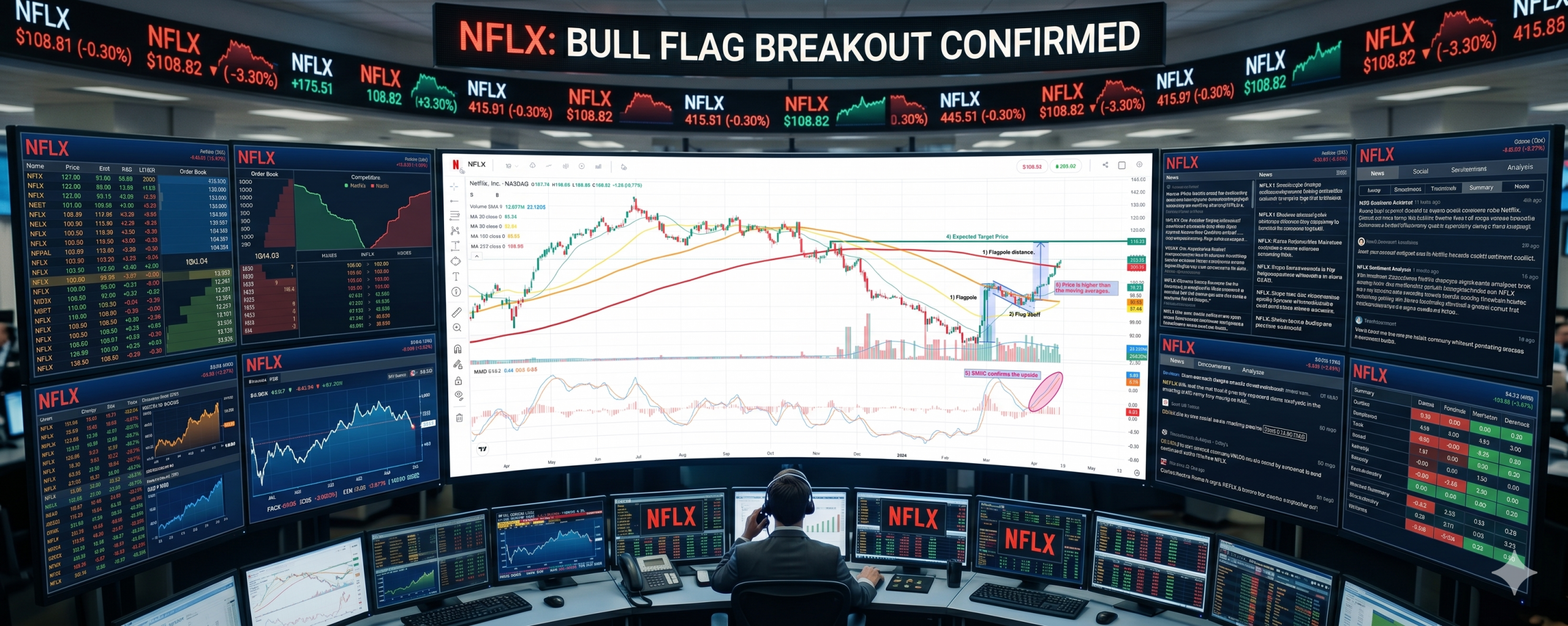 Netflix (NFLX): Flag Pattern Breakout and Momentum Shift – What We Are Watching