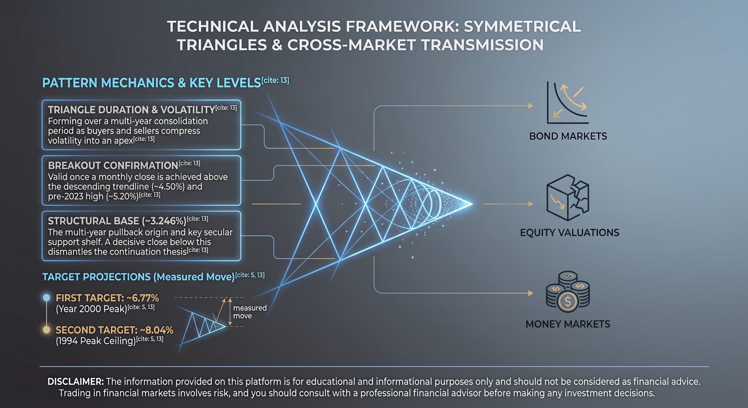 Technical Analysis Framework: Symmetrical Triangles, Trendline Reversals, and Macro Yields